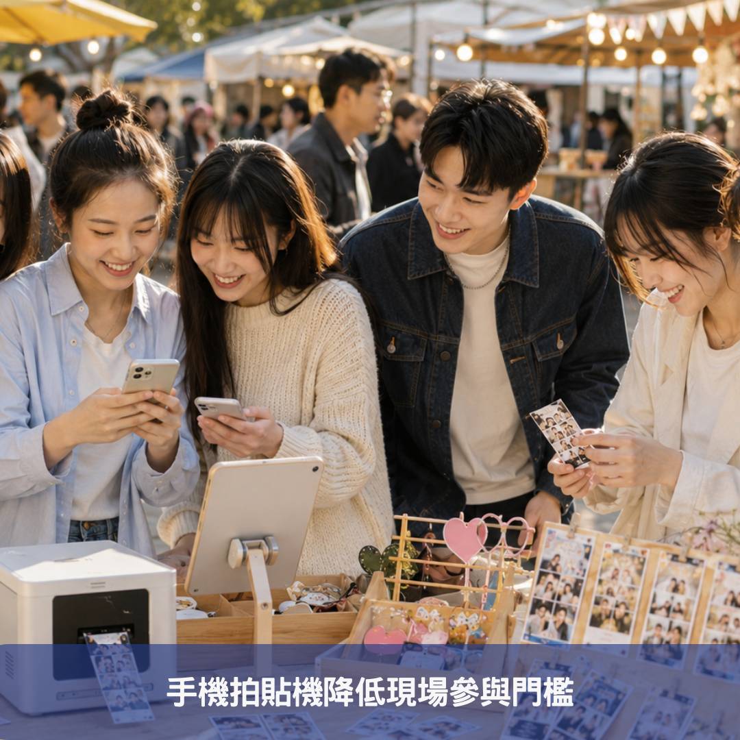 手機拍貼機降低現場參與門檻