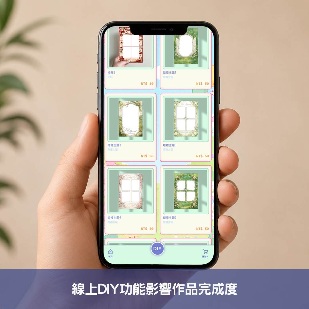 線上DIY功能影響作品完成度