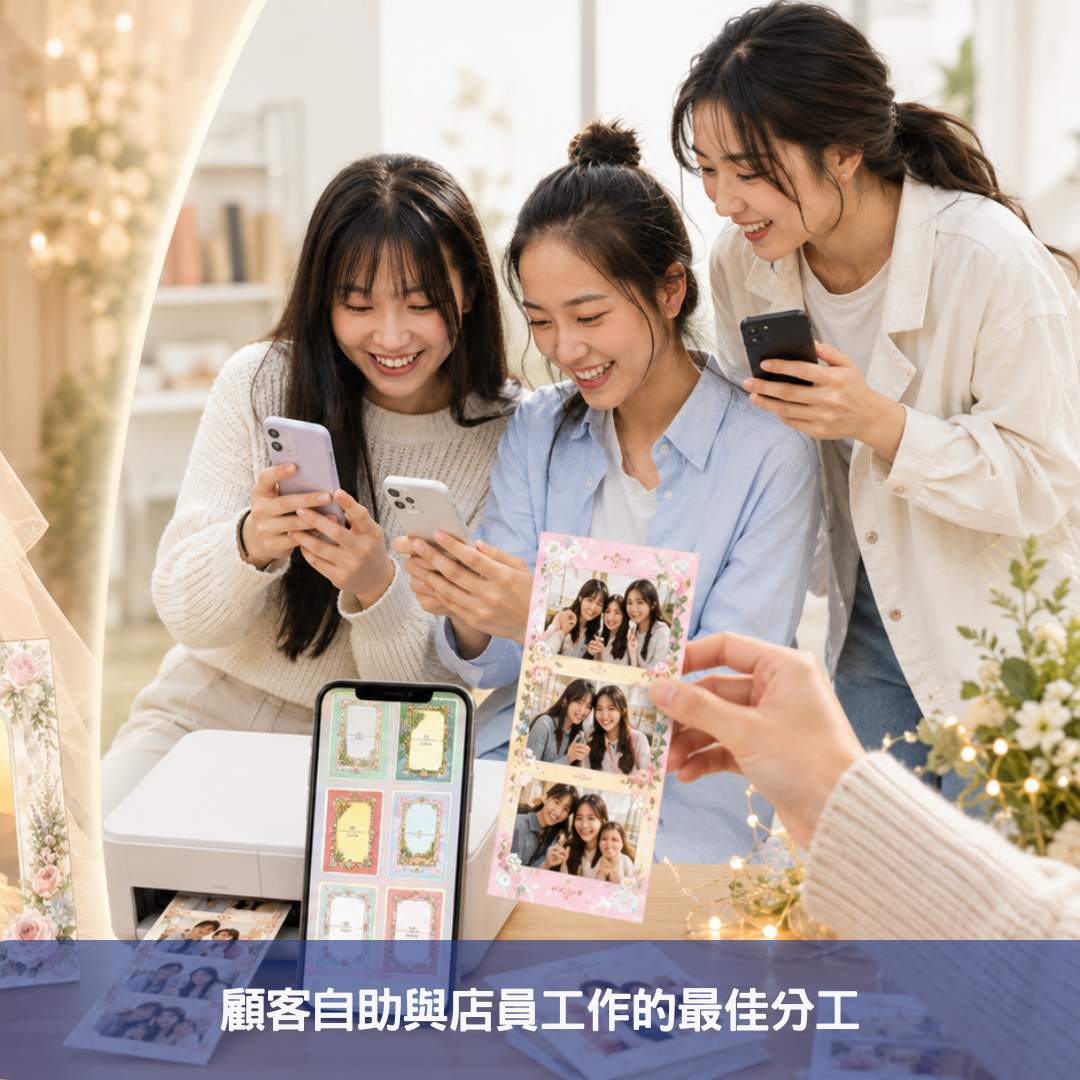 顧客自助與店員工作的最佳分工