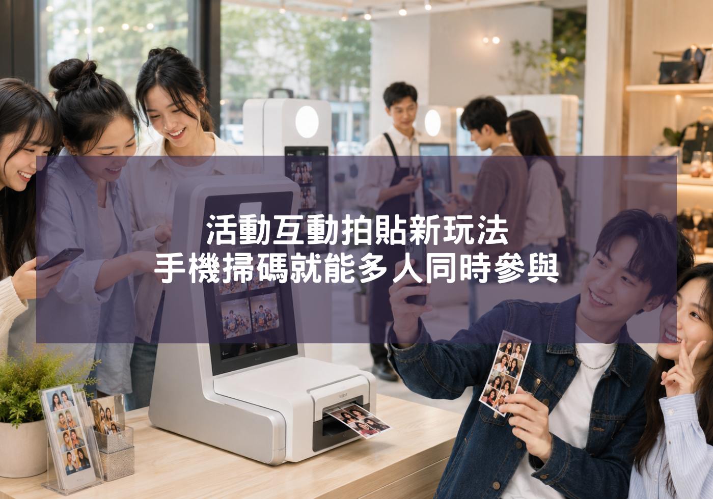 活動互動拍貼新玩法，手機掃碼就能多人同時參與